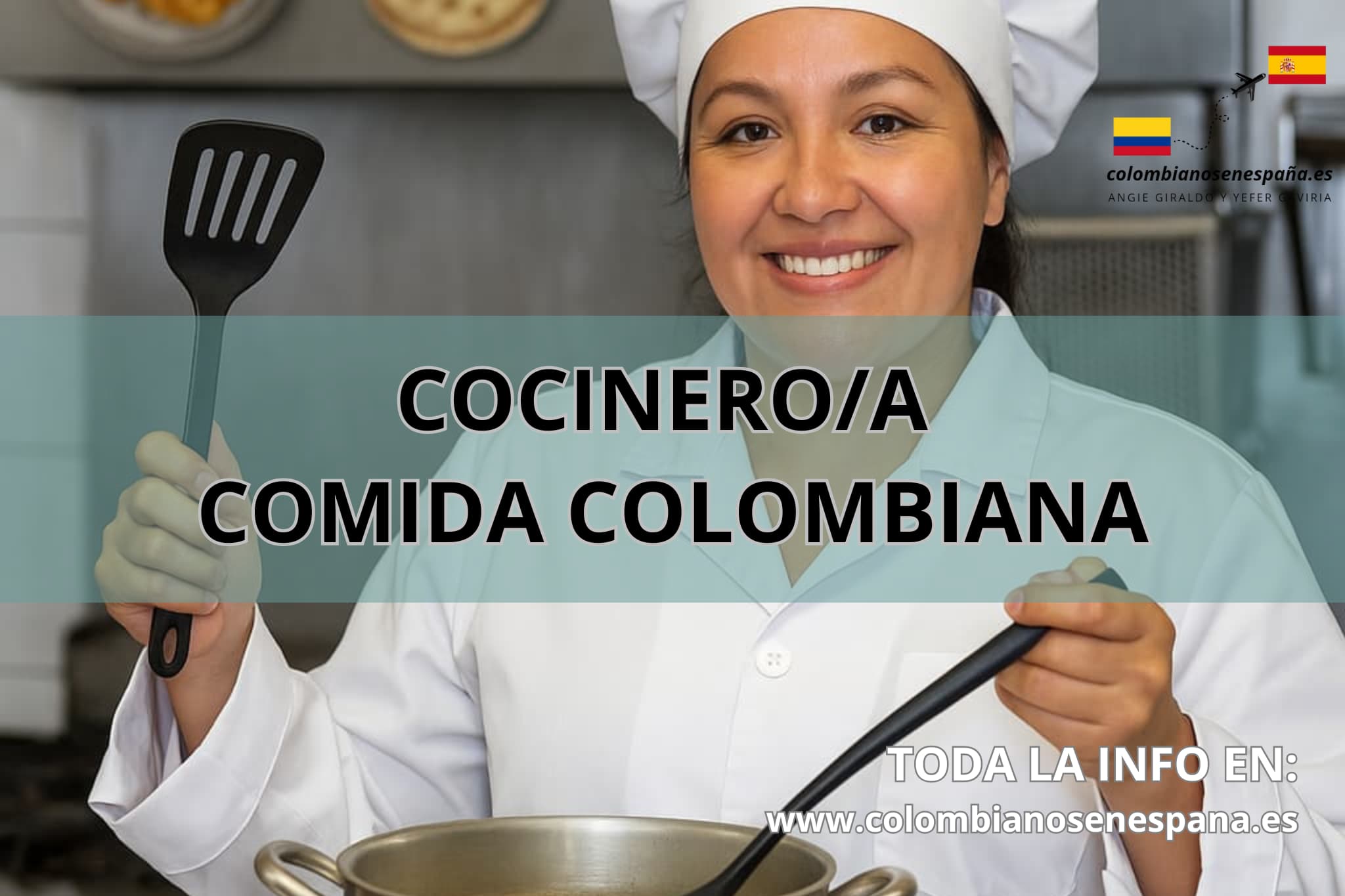 cocinero de comida colombiana en Oviedo