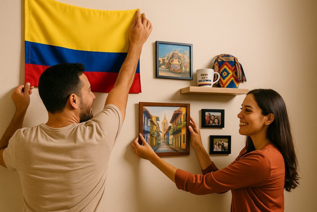 decorar-pared-rinconcito-colombiano-en-espana-1024x683 Cómo sentirme más cerca de Colombia estando en España