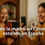 Día de la madre en Colombia, estando en España – madre e hija conectadas por videollamada desde sus hogares.