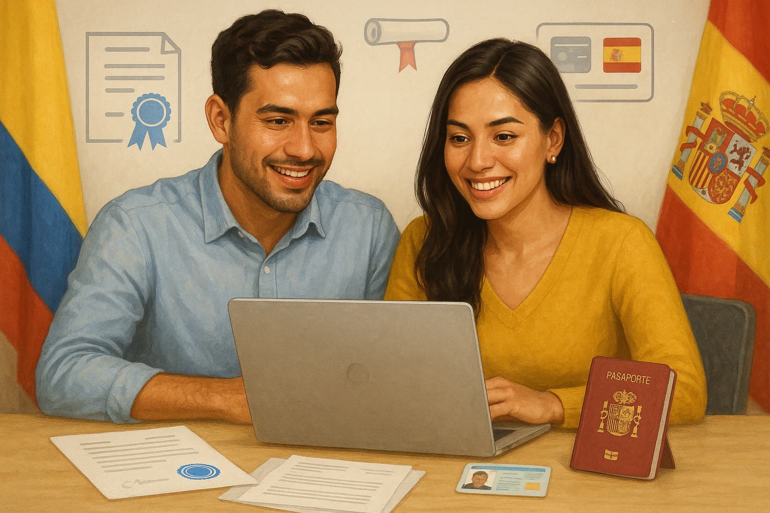 Servicios de trámites para colombianos en España